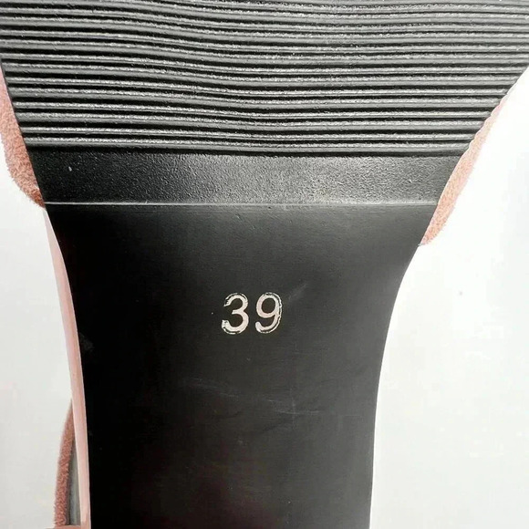 BUTITI NEW Women 8 Pink Cutout Peep-Toe Suede Pump Zip Closure Elegant Chic - Picture 11 of 14